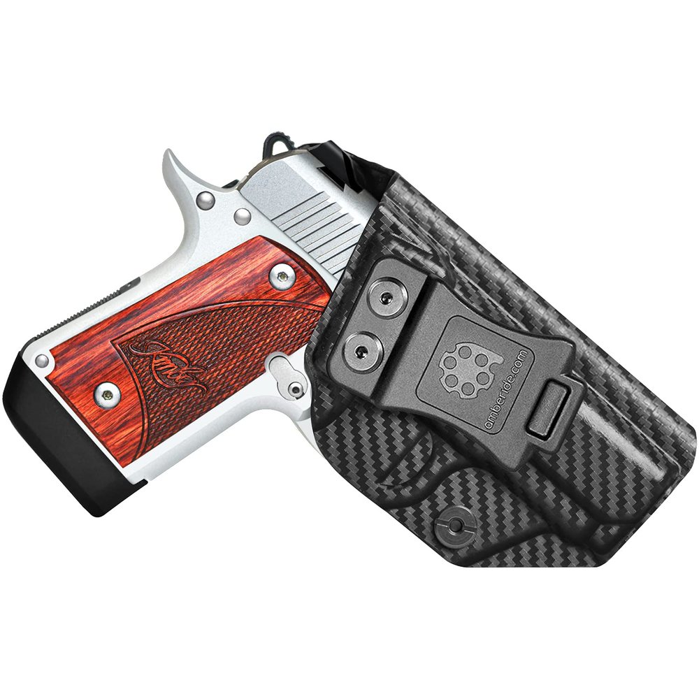 Amberide Kimber Micro 9 IWB Holster,Kydex-Boltaron Inside Waistband Fit Kimber Micro 9 9mm,Secure Retention,Quick Draw,030 Cant