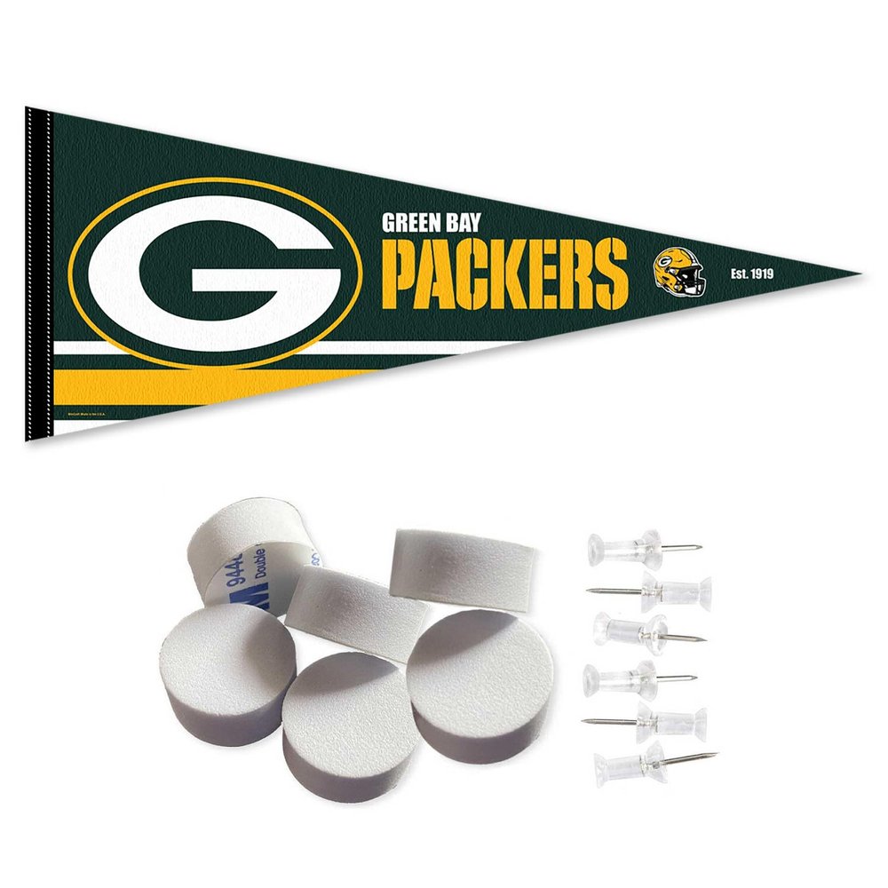 Green Bay Packers Pennant Banner and Wall Tack Pads