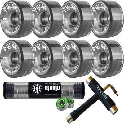 Bundle: Black Atom Pulse Wheels + Bearings ABEC7 + Tool
