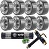 Bundle: Black Atom Pulse Wheels + Bearings ABEC7 + Tool view 1