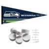 Seattle Seahawks Pennant Banner and Wall Tack Pads view 1