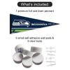 Seattle Seahawks Pennant Banner and Wall Tack Pads view 2