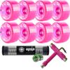 Skate Out Loud Bundle: Pink Atom Pulse Wheels + Bearings ABEC7 + Tool view 1