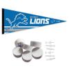 WinCraft Detroit Lions Pennant Banner and Wall Tack Pads view 1