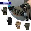 FIORETTO Fingerless Gloves for Airsoft Shooting Half Finger Hunting Hiking Cycling Driving Motorcycle Climbing Work Gloves Green Camo X-Large view 3