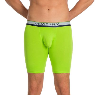 Obviously PrimeMan - Boxer Brief 6 inch Leg - Lime - X-Large