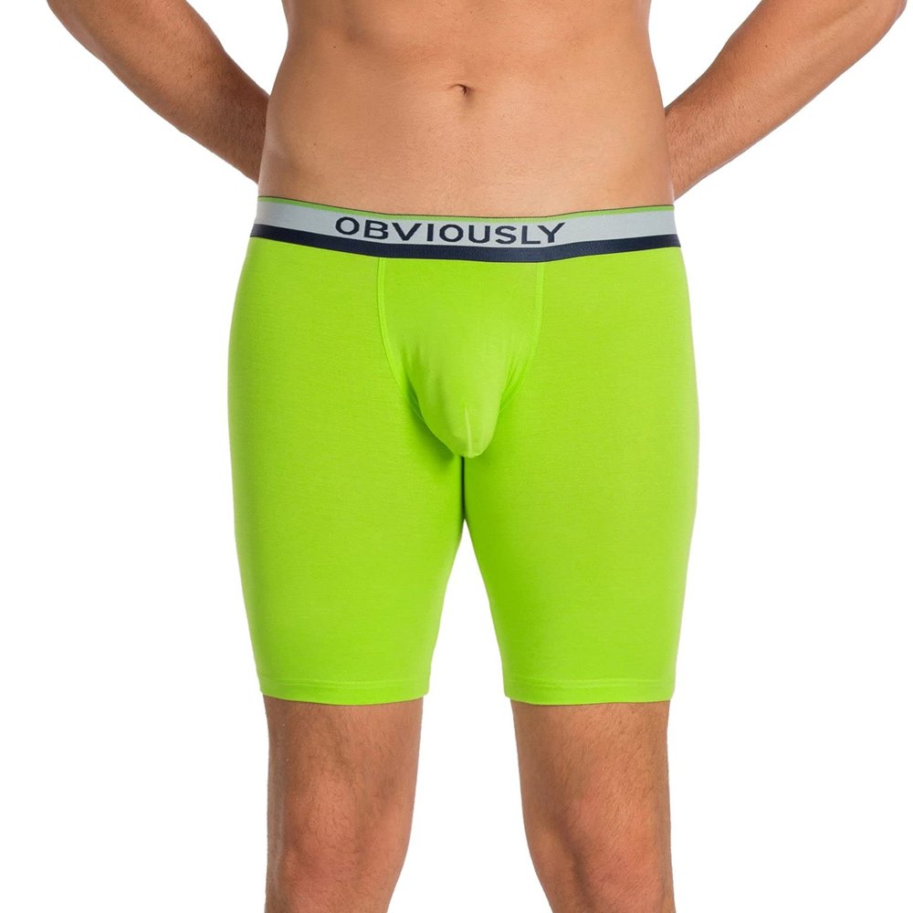 Obviously PrimeMan - Boxer Brief 6 inch Leg - Lime - X-Large