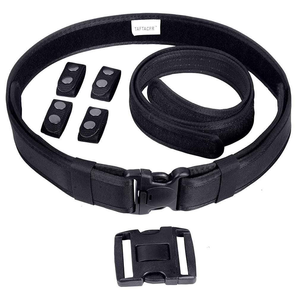 TAFTACFR Duty Belt for Law Enforcement Utility Security Military Police 2.25" Tactical Patrol Belt Set (Small)