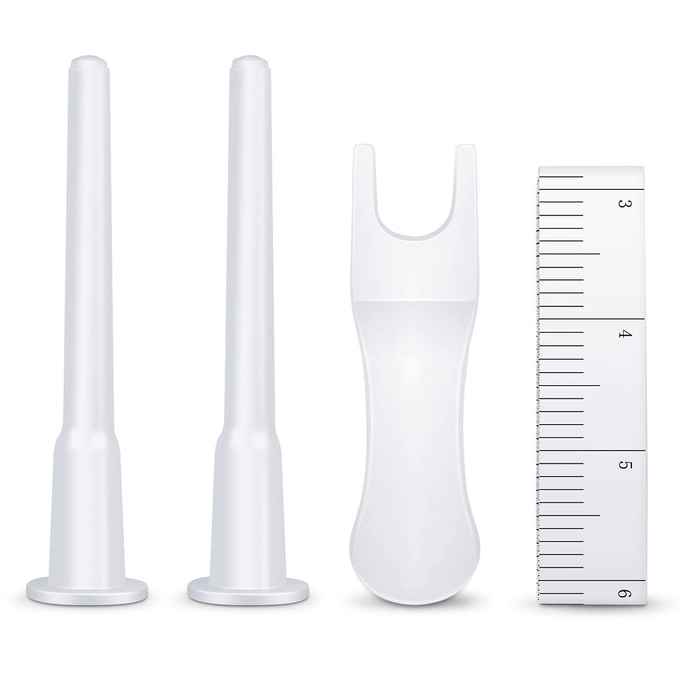Trideer 4-Piece Exercise Ball Plug Replacement Kit, White, PVC, Inflatable, Yoga, Exercise Ball Accessories