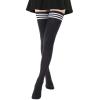 DRESHOW Extra Long Thigh High Socks Long Boot Stockings Striped Over Knee Socks for Women Leg Warmers view 1