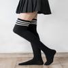 DRESHOW Extra Long Thigh High Socks Long Boot Stockings Striped Over Knee Socks for Women Leg Warmers view 3