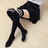 DRESHOW Extra Long Thigh High Socks Long Boot Stockings Striped Over Knee Socks for Women Leg Warmers view 4