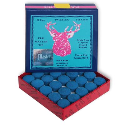 Tweeten Elk Master Billiard Pool Cue Tips - 1 Box - 50 Tips - Choose Your Size (10 mm)