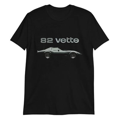JG Infinite 1982 'Vette C3 3rd Gen 82 Vette Short-Sleeve Unisex T-Shirt Black