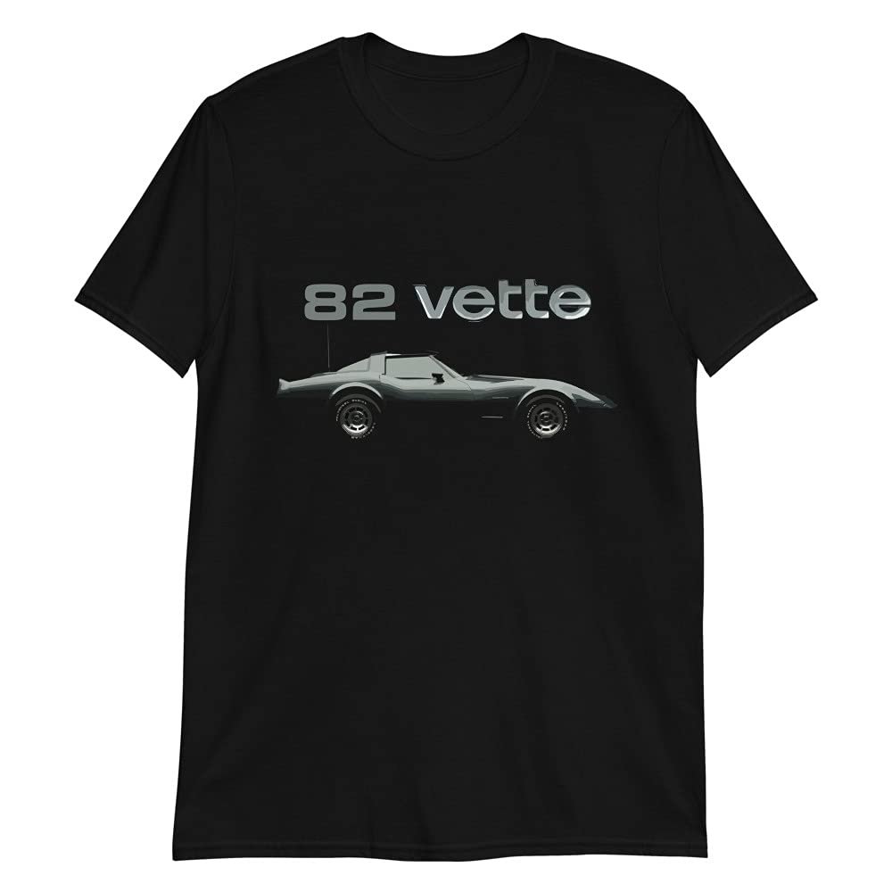 JG Infinite 1982 'Vette C3 3rd Gen 82 Vette Short-Sleeve Unisex T-Shirt Black
