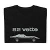 JG Infinite 1982 'Vette C3 3rd Gen 82 Vette Short-Sleeve Unisex T-Shirt Black view 4