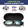 MoKo EVA Semi Hard Shell Sunglasses Case, Unisex Protective Eyeglass Case Glasses Case Holder with Metal Hanging Hook Mini Screwdriver for Men Women, Gray view 3