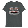 1969 Chevy Camaro SS Super Sport Classic American Muscle Car Short-Sleeve Mens T-Shirt Dark Heather view 1