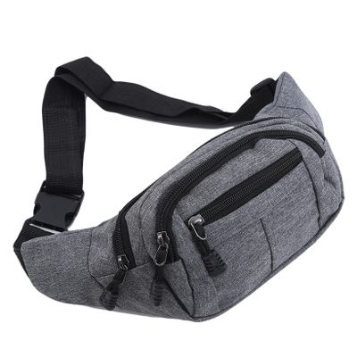 GOMYIE Lightweight Belt Bag For Travel Sports Hiking Traveling Running Casual Hands-Free Wallets Waist Pack Phone Bag,Gray