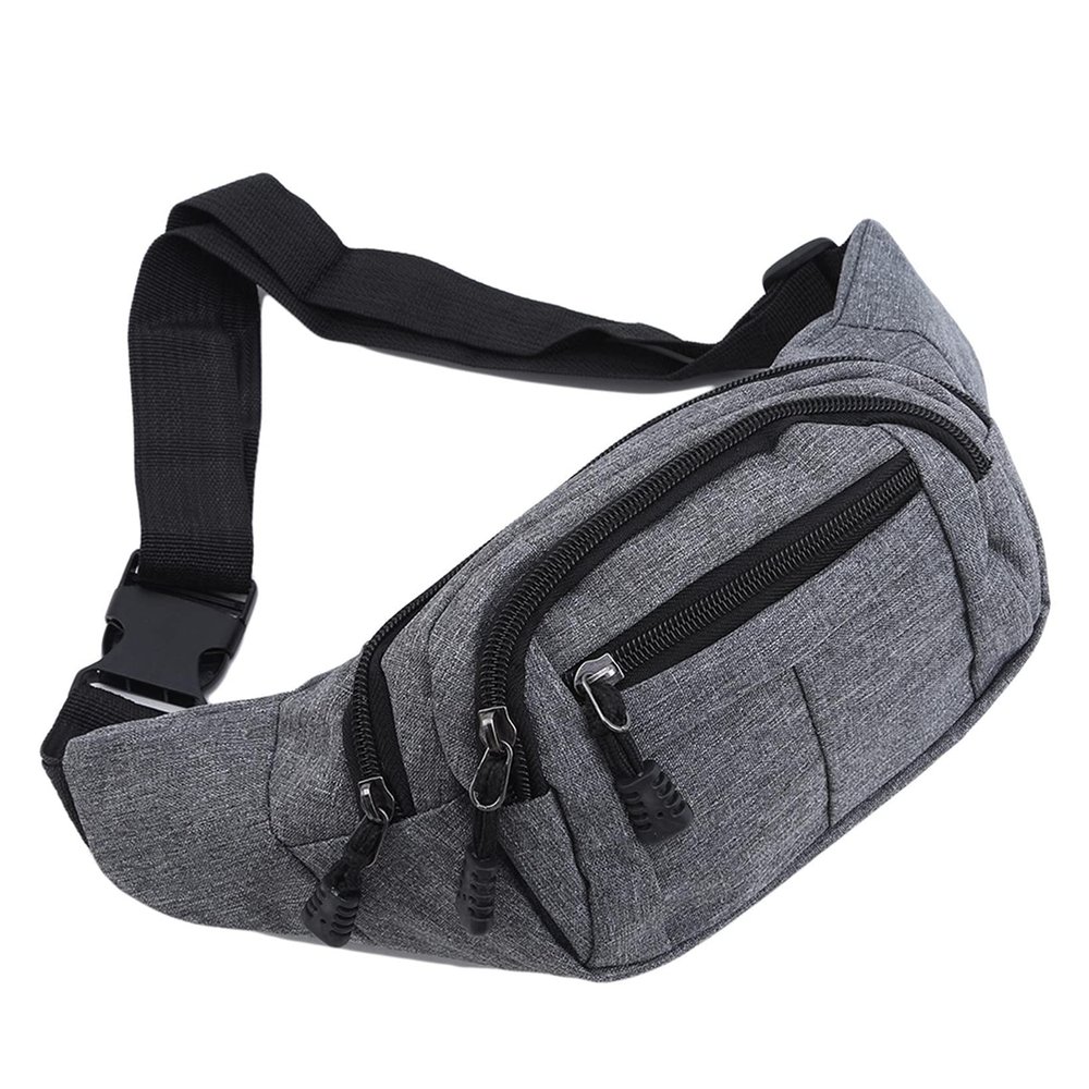 GOMYIE Lightweight Belt Bag For Travel Sports Hiking Traveling Running Casual Hands-Free Wallets Waist Pack Phone Bag,Gray