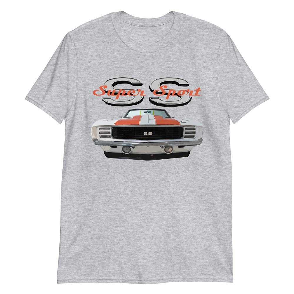 1969 Chevy Camaro SS Super Sport Classic American Muscle Car Short-Sleeve Mens T-Shirt