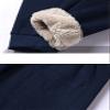 Yeokou Mens Winter Warm Sherpa Lined Active Thermal Jogger Fleece Sweatpants Pant (Navy-Ribbed Cuff, X-Small) view 4