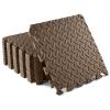 XQKXHZ Interlocking Non-Slip Foam Mat Exercise Tiles, EVA Gym Puzzle Flooring Mats, for Home Workout & Yoga Protective Soft Underlay Children's Tile, Brown, 30 x 30 x 1cm,32pcs view 1