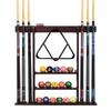 MoyanSuper Pool Stick Holder Cue Stick Holder Wall Mount Billiard Cue Racks Holds Billiards Accessories for Billiard Room,Bar Room,Game RoomMahogany view 1