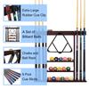MoyanSuper Pool Stick Holder Cue Stick Holder Wall Mount Billiard Cue Racks Holds Billiards Accessories for Billiard Room,Bar Room,Game RoomMahogany view 2