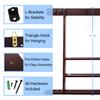 MoyanSuper Pool Stick Holder Cue Stick Holder Wall Mount Billiard Cue Racks Holds Billiards Accessories for Billiard Room,Bar Room,Game RoomMahogany view 3