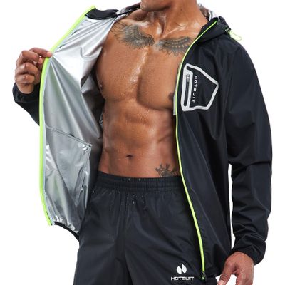 HOTSUIT Sauna Suit Workout Jacket - Men Boxing Anti Rip Sweat Suits Tops