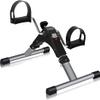 TABEKE Pedal Exerciser, Under Desk Bike Stationary Pedal Exerciser for Arm and Leg Workout, Portable Folding Sitting Desk Cycle,Black view 1