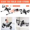 TABEKE Pedal Exerciser, Under Desk Bike Stationary Pedal Exerciser for Arm and Leg Workout, Portable Folding Sitting Desk Cycle,Black view 4