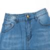 chouyatou Women's Casual Stretch Waist Washed Denim A-line Maxi Skirt (X-Large, Deep Blue) view 4