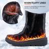 Ablanczoom Womens Winter Snow Boots With Warm Fur Lining Comfortable Booties Non Slip Waterproof Outdoor Shoes view 3