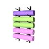 JLXJ Hanging Yoga Mat Holder, Foam Rollers 6 Sectional Wall Mounted Storage Rack, Iron, Black, Home/Gym Towel Rack Storage Organizer view 1