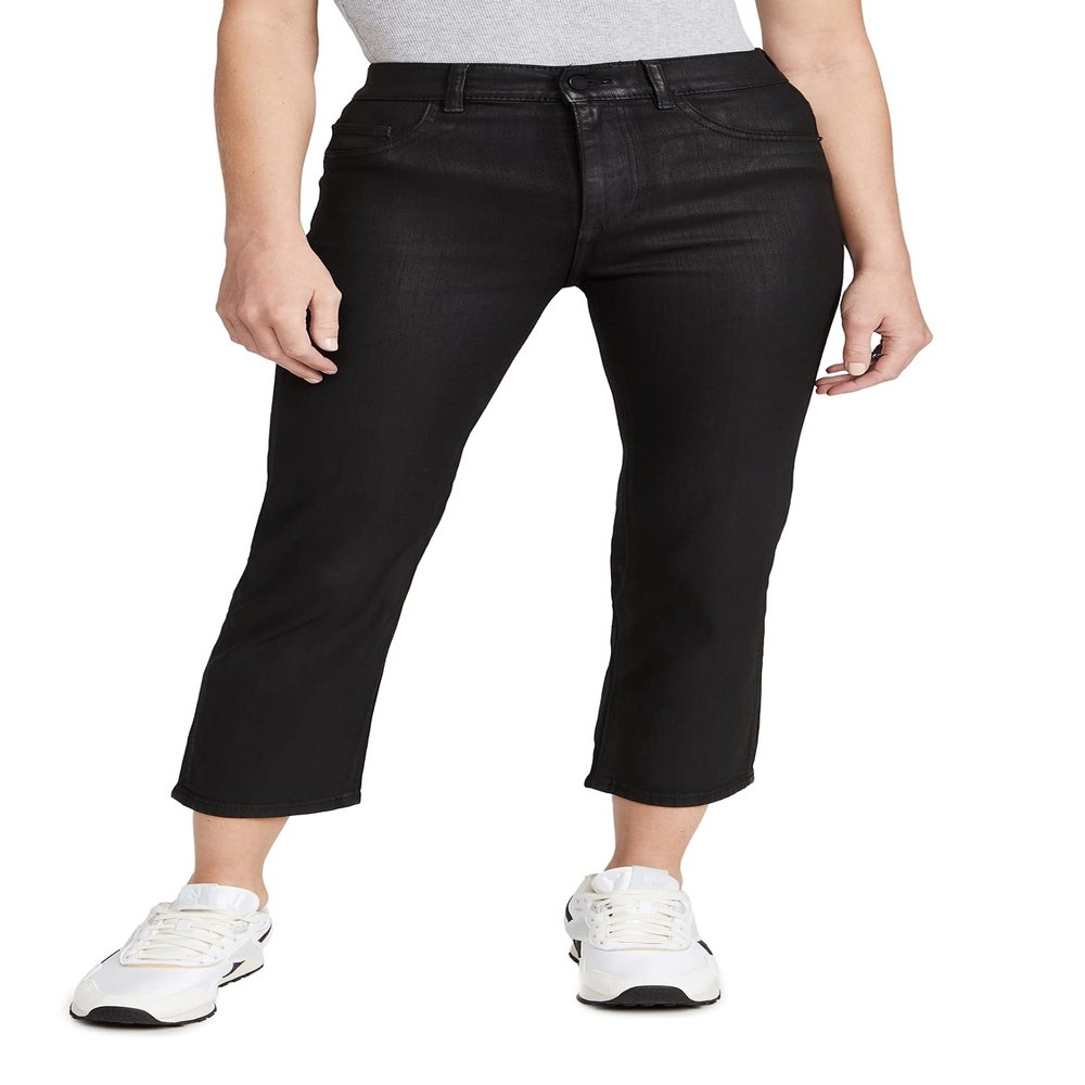 DL1961 Patti Straight High-Rise Vintage in Black Coated Vintage Black Coated Vintage 26