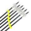 ZSHJGJR Archery Bowfishing Arrows Fiberglass Fishing Hunting Arrows with Broadheads Safety Slides for Compound Bow Recurve Bow Fishing Hunting 3/6/12pcs (Black 2#, 12 Pieces) view 2