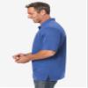 KingSize Men's Big & Tall Shrink-Less Lightweight Polo - 8XL, Heather Navy view 3