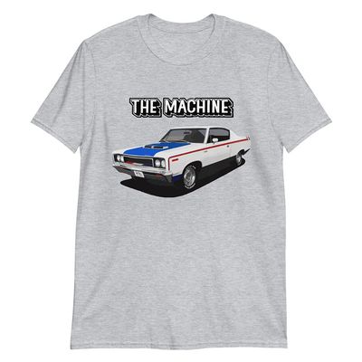 1970 AMC Rebel The Machine Classic Car Short-Sleeve Unisex T-Shirt Sport Grey