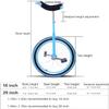 JINCAN Unicycles, sports unicycles, wheeled unicycles with anti-skid tires and adjustable release saddles, tire-wheel riding outdoor sports fitness exercise health and safety (Size : 20inch) view 2