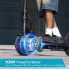 iScooter 1S Scooter Electric for Adults - 17 Miles Long Range & 18 MPH, 350W Motor, 8.5" Honeycomb Solid Tires, Dual Suspensions, Foldable Electric Scooter Adults with Dual Braking System & App view 3