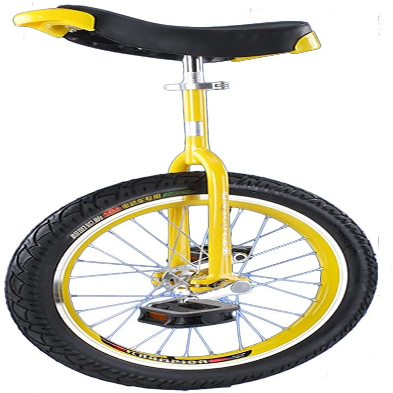 JINCAN 16/18/20/24 inch wheeled unicycles, beginner unicycles, wheeled unicycles with anti-skid tires and adjustable release saddles, outdoor sports and fitness exercises (Size : 18inch)