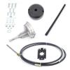YIYIBYUS 12FT Marine Boat Mechanical Cable Rotary Helm, Marine Engine Turbine Rotary Steering System Kit for Yacht Fishing Boat view 2