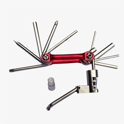 Bicycle Accessories Bicycle Bike Tools Repairing Set Bike Repair Tool Kit Wrench Screwdriver Chain Carbon Steel Bicycle Multifunction Tool Bike Parts (Color : 15in1 Black)
