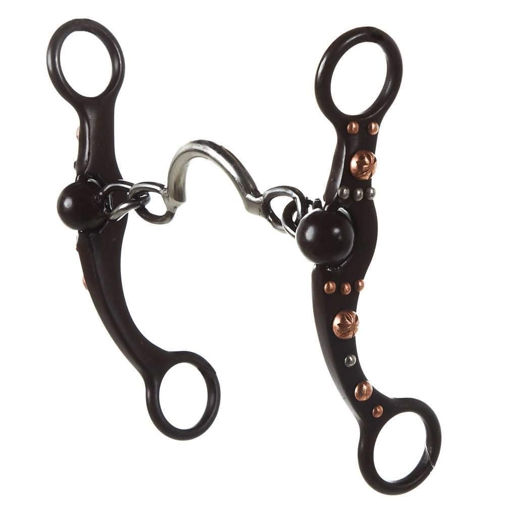 Aime Imports Antique Brown Ported Chain Bit with Copper Dots N/A 53/4