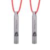 Boundless Voyage Titanium Emergency Whistle 2 Pack Outdoor Emergency Survival Camping Hiking Loud Whistle Coaches Training Sports Keychain Whistle with Lanyard (2 PCS - Ti9010)