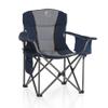 ALPHA CAMP Folding Camping Chair Oversized Heavy Duty Padded Outdoor Chair with Cup Holder Storage and Cooler Bag, 450 LBS Weight Capacity, Thicken 600D Oxford, Blue view 1