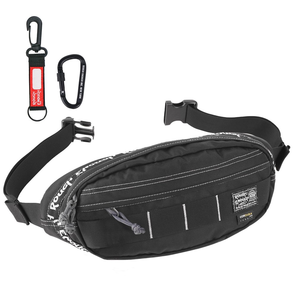 Rough Enough Tactical Fanny Pack for Men with MOLLE Webbing,500D CORDURA YKK Zippers,Waist Pack and Crossbody Bag for Hiking, Travel, EDC