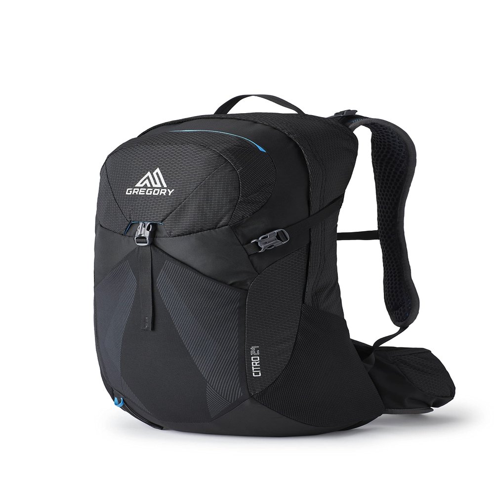 Gregory Citro 24L H2O Unisex Day Hiking/Backpacking Hydration Backpack with Included Reservoir, Breathable Backpanel and Shoulder Harness, One Size Fits All, Ozone Black